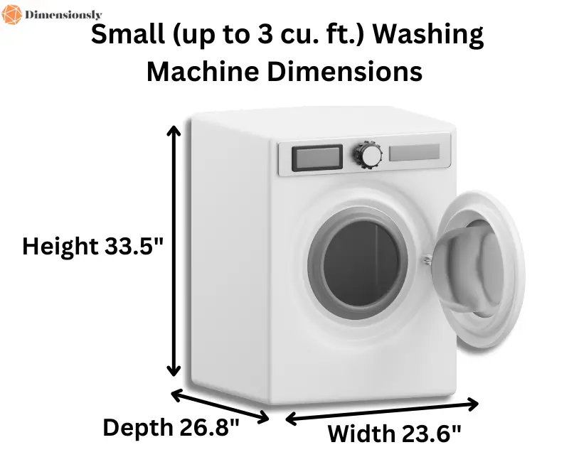 Small (up to 3 cu. ft.) Washing Machine Dimensions