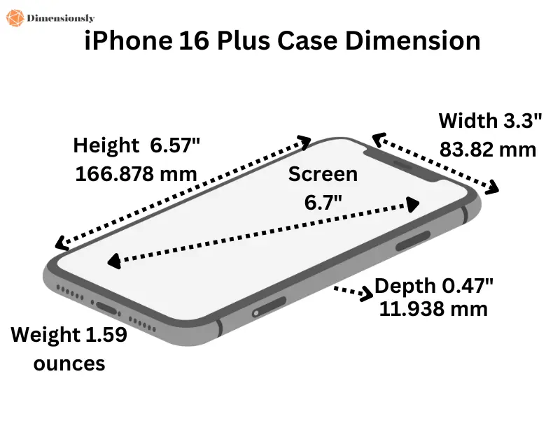 iPhone 16 Plus Case Dimension