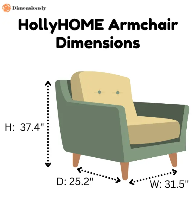 HollyHOME Armchair Dimensions