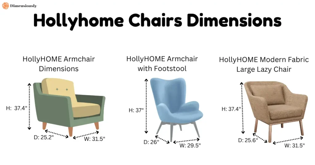 Hollyhome Chairs Dimensions