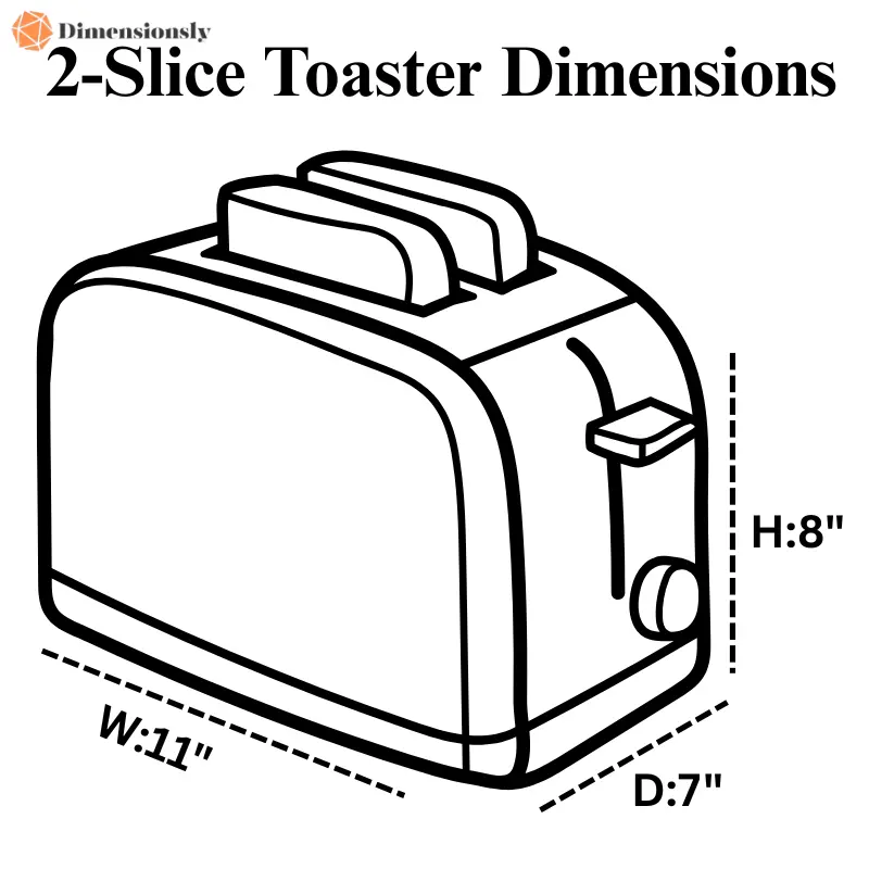 2-Slice Toaster Dimensions