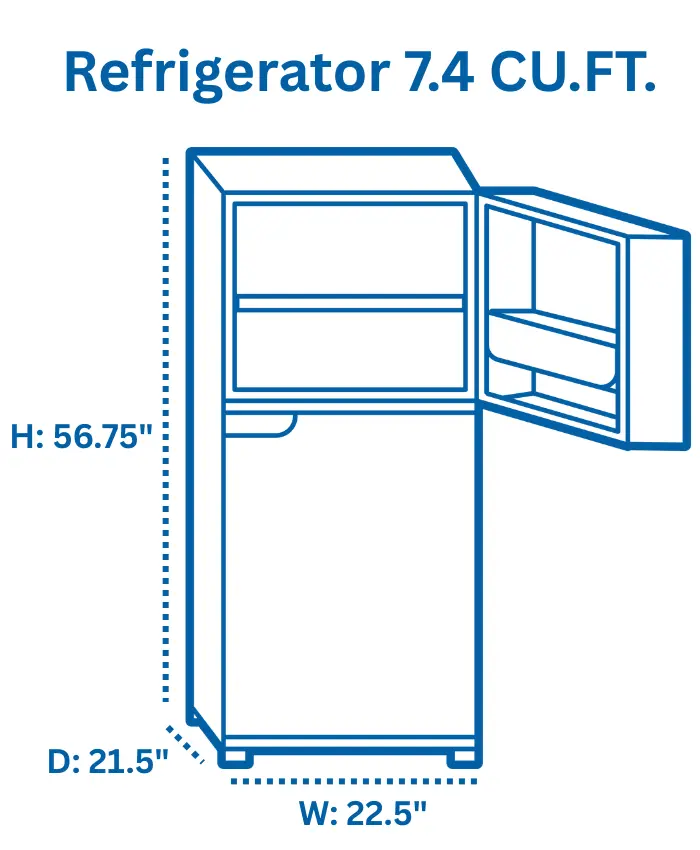 Refrigerator 7.4 CU.FT.
