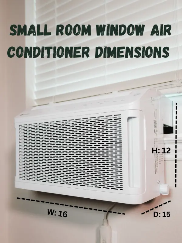 Small Room Window Air Conditioner Dimension